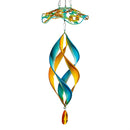 Metal Wind Twirler, Floral Blue & Yellow, 31"H