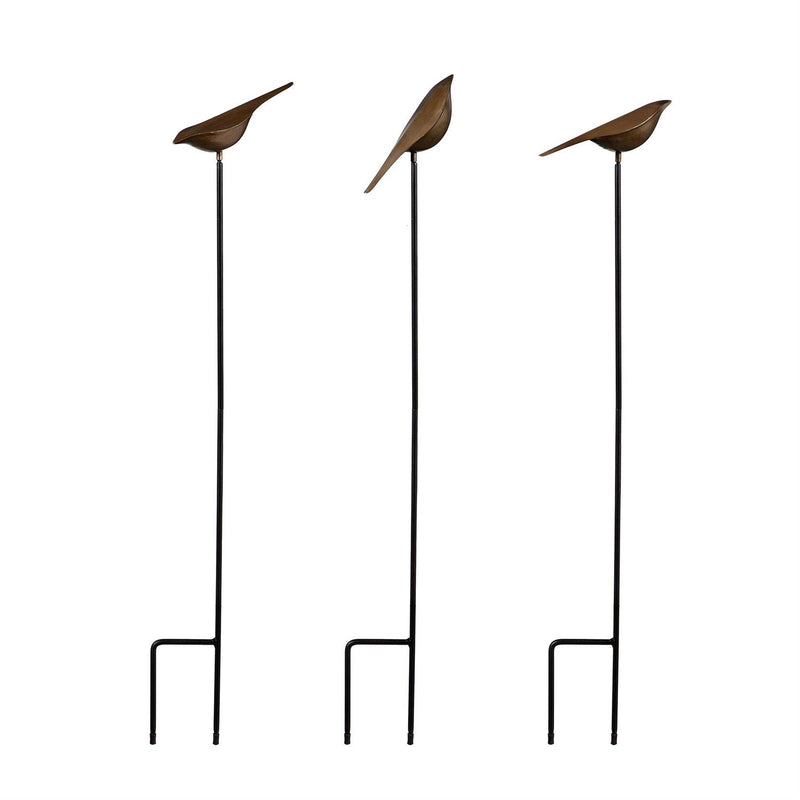 Modern Bird Garden Stake, 44"H