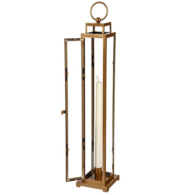 VivaStyle Indoor Lamps & Lighting, LED Lantern, Gold Taper Candle, Set of 3
