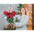 Statement Galvanized Metal Bells with Holiday Artificials
