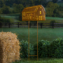 Solar Lighted Laser Cut Garden Stakes, Farmhouse