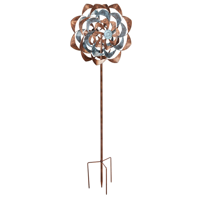 75"H Blue & Copper Edge Wind Spinner