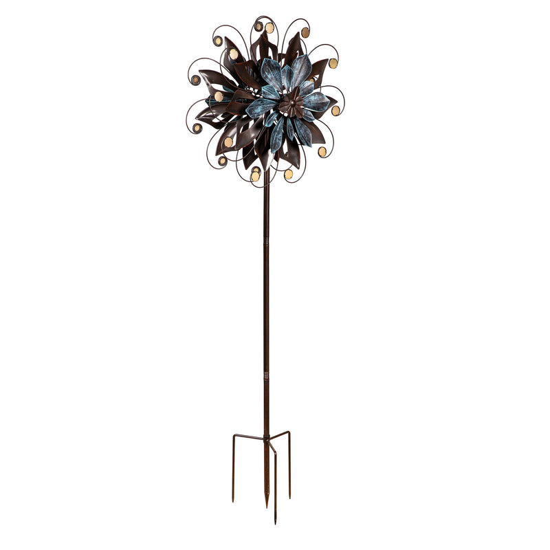 75" Flower Swirl With Metal Accent