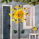 Metal Wind Spinner, Sunflower & Bees, 75"H