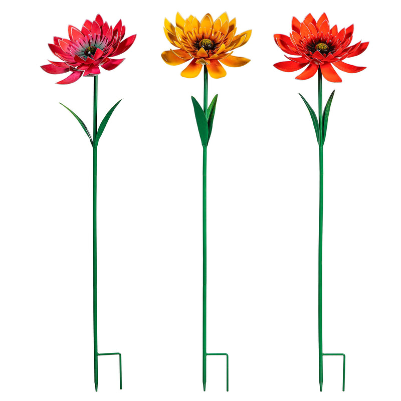 What she Shed Garden Stake, Metal Layered Flower, 40"