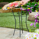 Metal Bird Bath Stand, 19"H