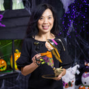 Flying Witch Metal Statue, 12"H