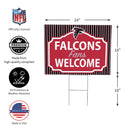 Atlanta Falcons Yard Sign, "Fans Welcome"