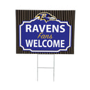 Baltimore Ravens Yard Sign, "Fans Welcome"