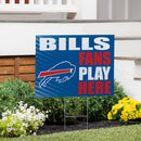 Buffalo Bills Yard Sign "Fans Play Here"
