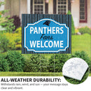 Carolina Panthers Yard Sign, "Fans Welcome"