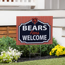 Chicago Bears Yard Sign, "Fans Welcome"