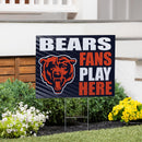 Chicago Bears Yard Sign "Fans Play Here"