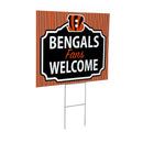 Cincinnati Bengals Yard Sign, "Fans Welcome"