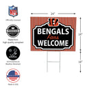 Cincinnati Bengals Yard Sign, "Fans Welcome"