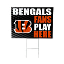Cincinnati Bengals Yard Sign "Fans Play Here"