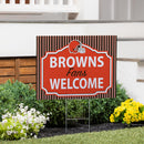Cleveland Browns Yard Sign, "Fans Welcome"