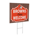 Cleveland Browns Yard Sign, "Fans Welcome"