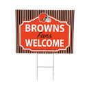 Cleveland Browns Yard Sign, "Fans Welcome"