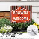 Cleveland Browns Yard Sign, "Fans Welcome"