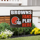 Cleveland Browns Yard Sign "Fans Play Here"