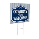 Dallas Cowboys Yard Sign, "Fans Welcome"