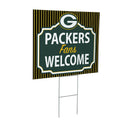Green Bay Packers Yard Sign, "Fans Welcome"
