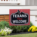 Houston Texans Yard Sign, "Fans Welcome"