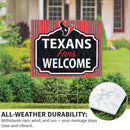 Houston Texans Yard Sign, "Fans Welcome"