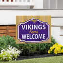 Minnesota Vikings Yard Sign, "Fans Welcome"