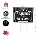 Las Vegas Raiders Yard Sign, "Fans Welcome"