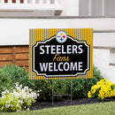 Pittsburgh Steelers Yard Sign, "Fans Welcome"