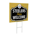 Pittsburgh Steelers Yard Sign, "Fans Welcome"