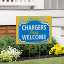 Los Angeles Chargers Yard Sign, "Fans Welcome"