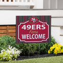 San Francisco 49ers Yard Sign, "Fans Welcome"