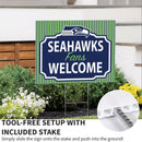 Seattle Seahawks Yard Sign, "Fans Welcome"