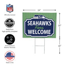 Seattle Seahawks Yard Sign, "Fans Welcome"