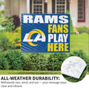Los Angeles Rams Yard Sign "Fans Play Here"