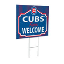 Chicago Cubs Yard Sign, "Fans Welcome"