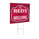 Cincinnati Reds Yard Sign, "Fans Welcome"