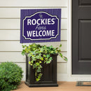 Colorado Rockies Yard Sign, "Fans Welcome"