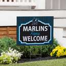 Miami Marlins Yard Sign, "Fans Welcome"