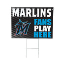 Miami Marlins Yard Sign "Fans Play Here"