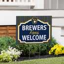 Milwaukee Brewers Yard Sign, "Fans Welcome"