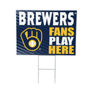 Milwaukee Brewers Yard Sign "Fans Play Here"