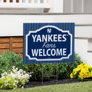 New York Yankees Yard Sign, "Fans Welcome"