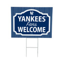 New York Yankees Yard Sign, "Fans Welcome"