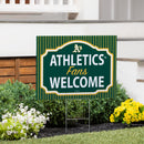 Athletics Yard Sign, "Fans Welcome"