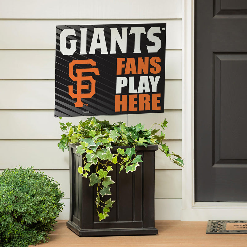 San Francisco Giants Yard Sign "Fans Play Here"