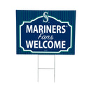 Seattle Mariners Yard Sign, "Fans Welcome"